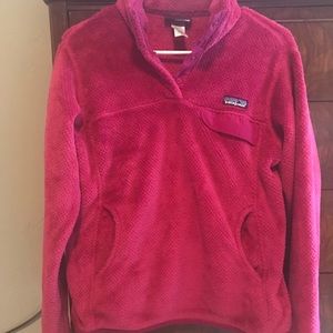 Pink Patagonia Synchilla Pull Over Fleece